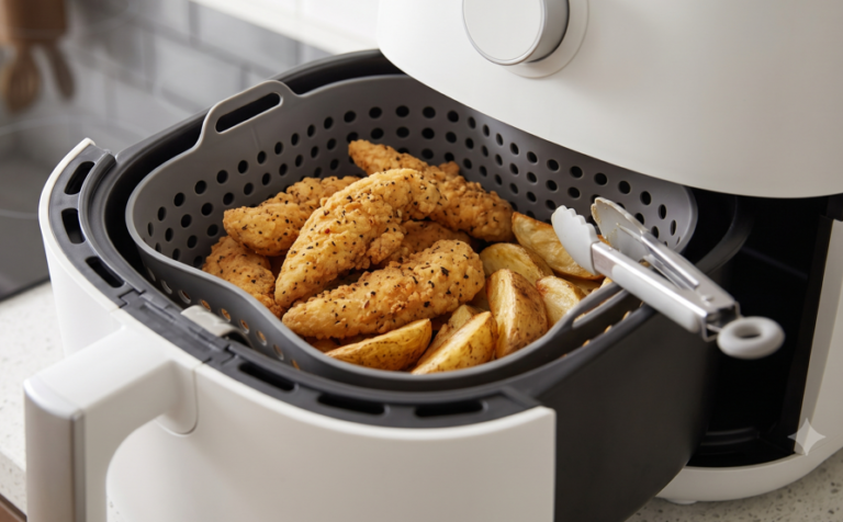 Backpapier fliegt im Airfryer hoch oder verbrennt